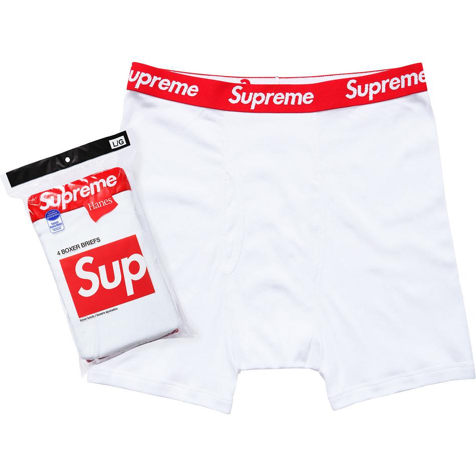 Ropa Interior Supreme Hanes® Boxer Briefs (4 Pack) Blancas | Supreme 538YU